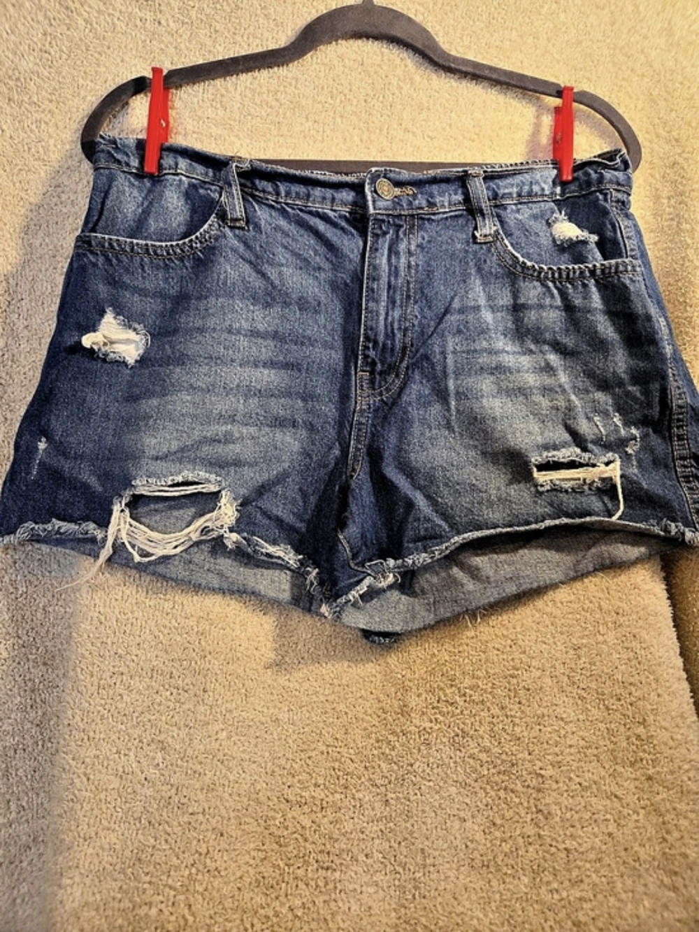 Vanilla Star Women's Distressed Denim Jean Shorts Size 9